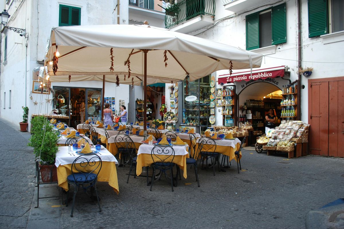 Coastal village along the Italian coast